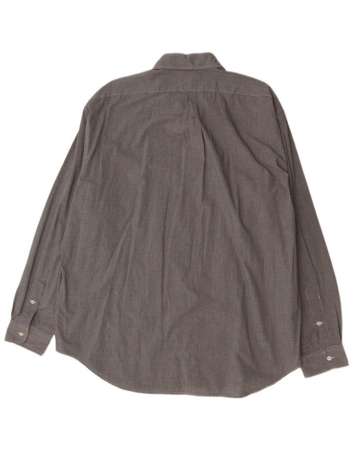 Ralph Lauren Camisa Blake para hombre XL Algodón a cuadros gris