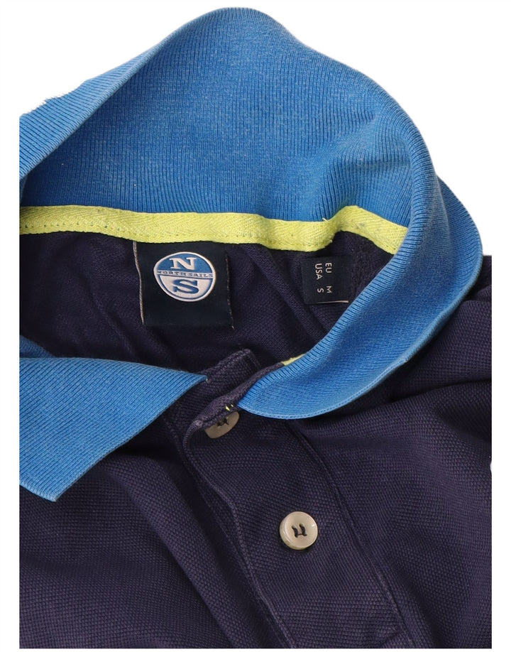 Polo North Sails para hombre con bloques de color azul marino pequeño
