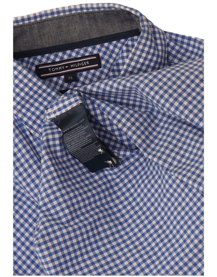 Camisa Tommy Hilfiger Hombre XL Algodón Vichy Azul