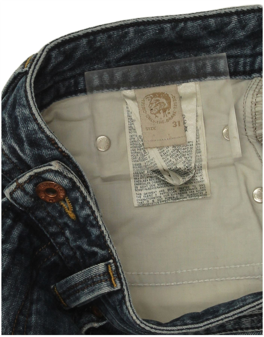 Diesel Hombre Vaqueros Slim W31 L33 Algodón Azul