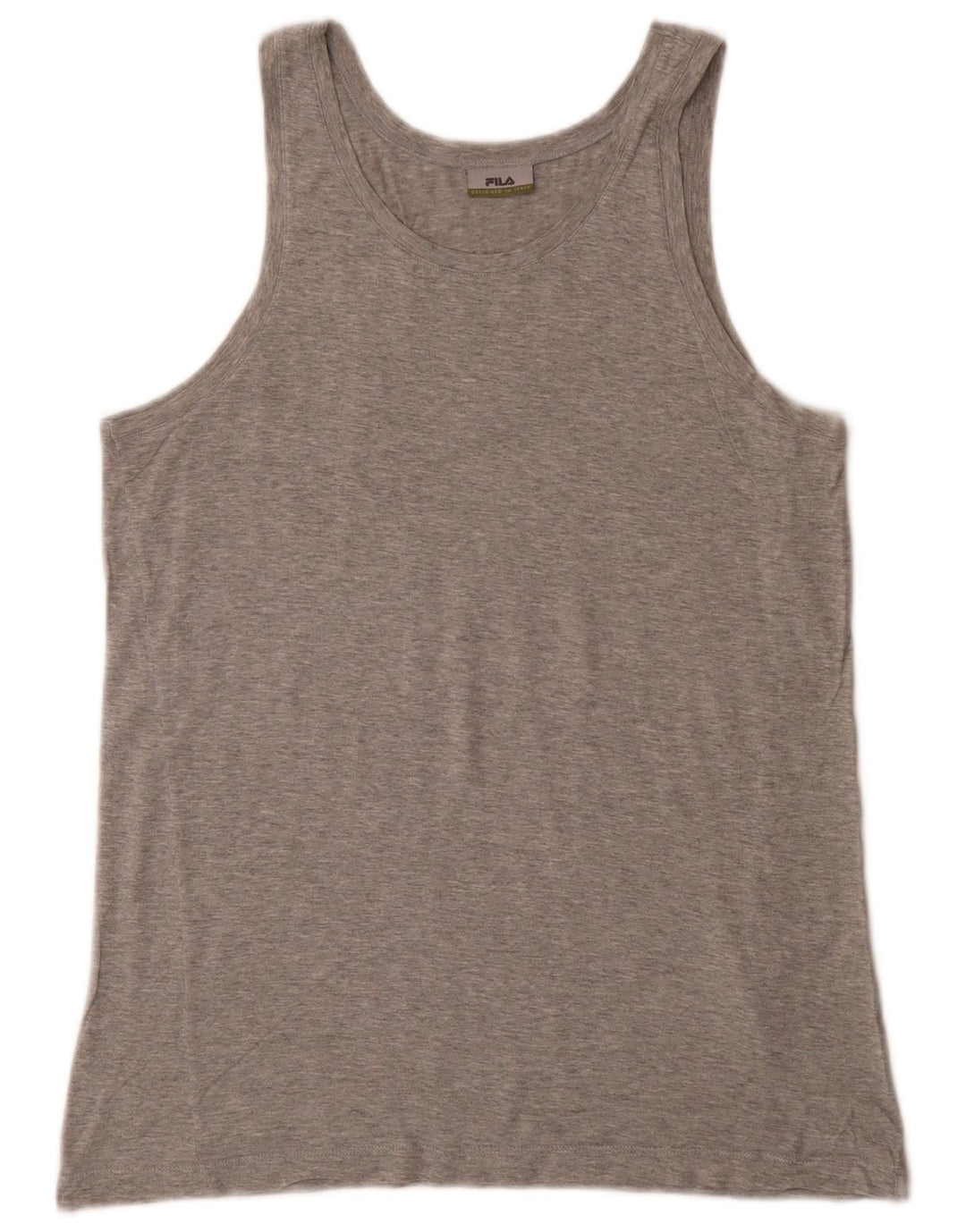 Fila Hombre Chaleco Top Algodón Moteado Gris Medio
