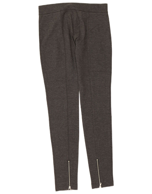 PINKO Pantalones informales ajustados para mujer UK 40 Large W30 L32 Viscosa gris