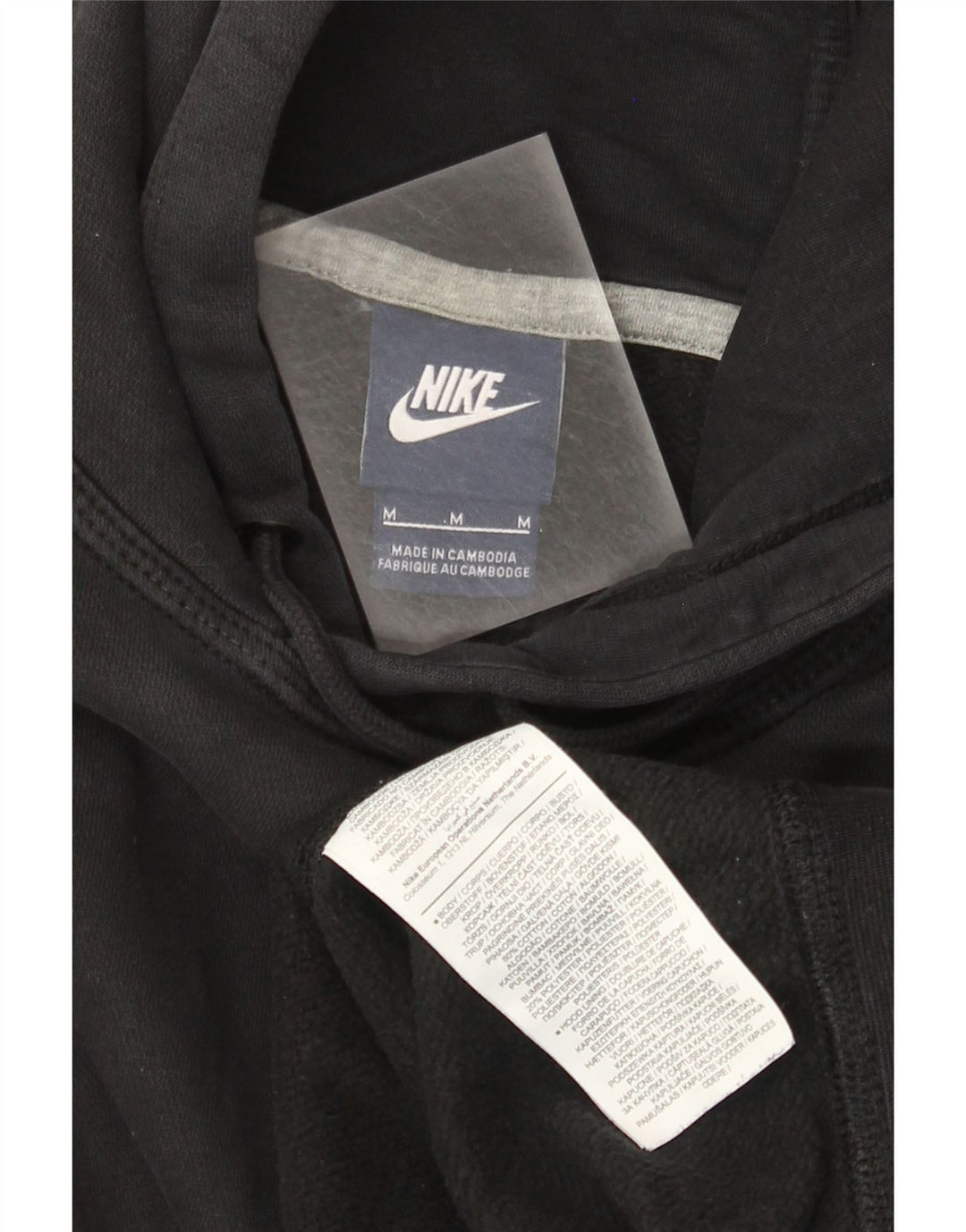 Nike - Sudadera con capucha para hombre (algodón negro mediano)