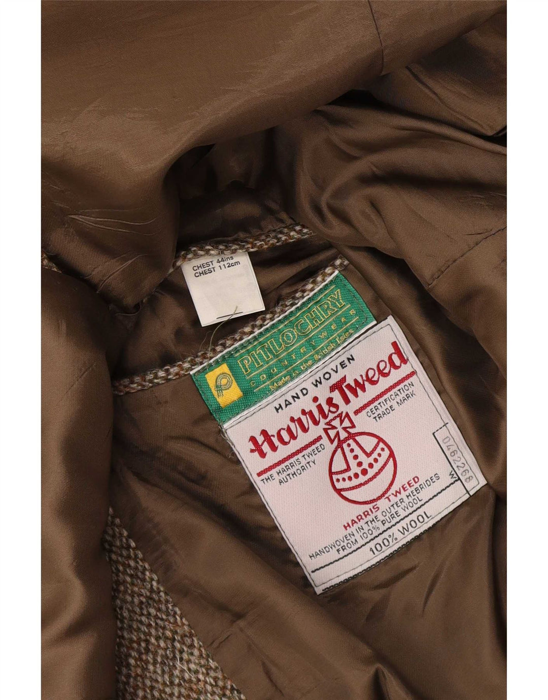 Harris Tweed Chaqueta tipo blazer de 2 botones para hombre UK 44 XL Lana marrón