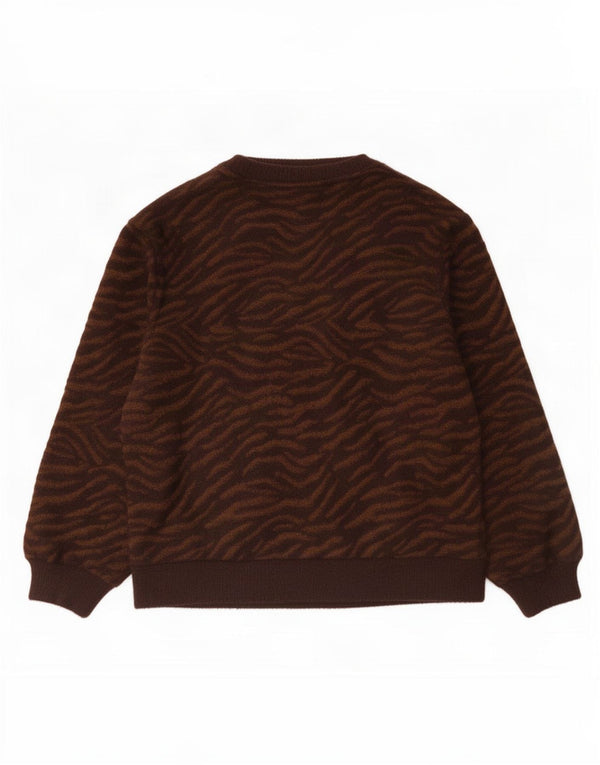 Marks & Spencer Womens Boat Neck Jumper Sweater UK 14 Medium Brown