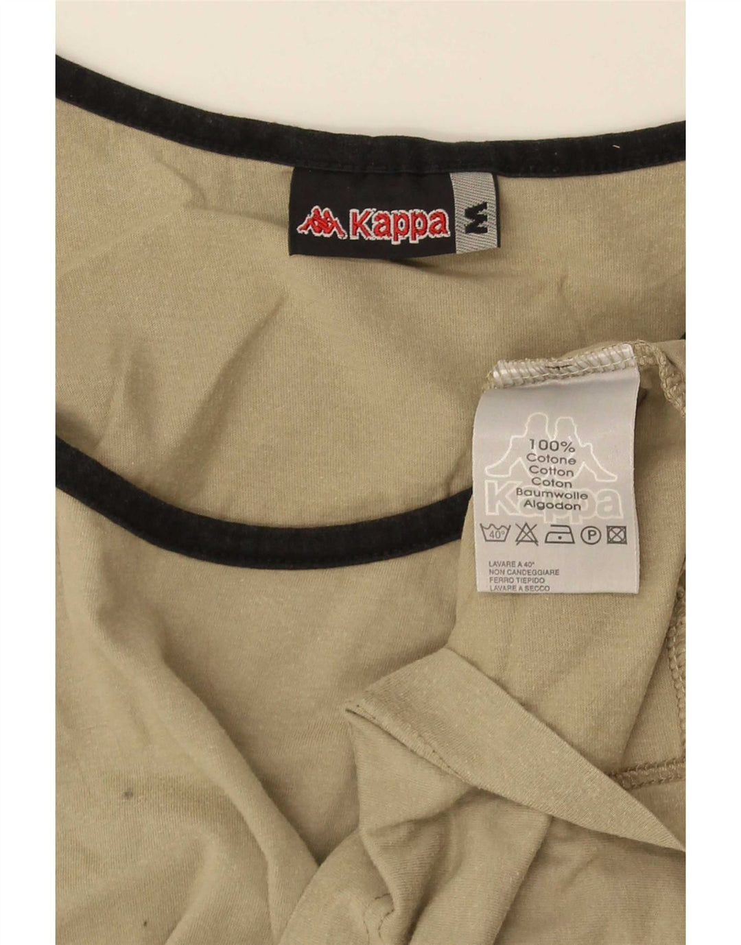Camiseta Sin Mangas Kappa Hombre Beige Medio Algodón