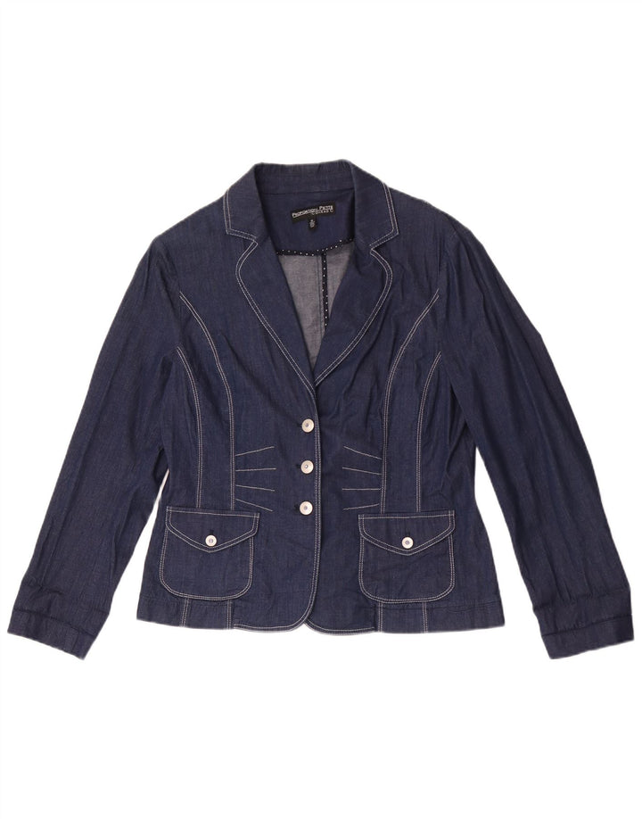 Conrad Chaqueta vaquera de 3 botones para mujer US 8 Azul marino mediano