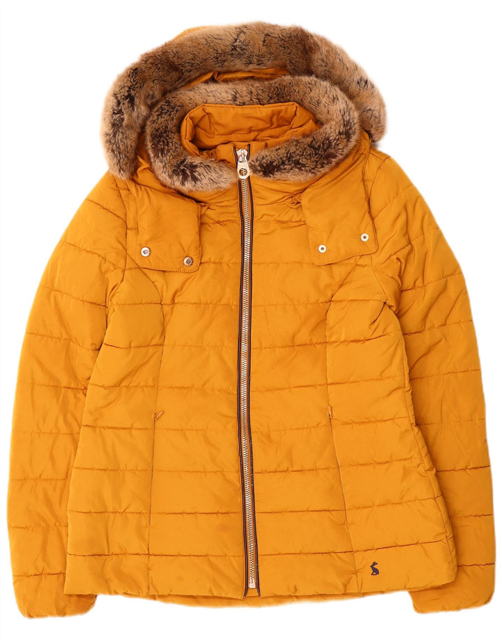 Chaqueta acolchada con capucha para mujer Joules UK 40 Poliéster amarillo medio