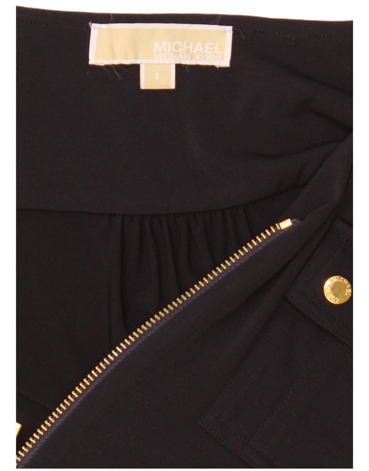 Michael Kors Mono de manga larga para mujer UK 10 Small Negro