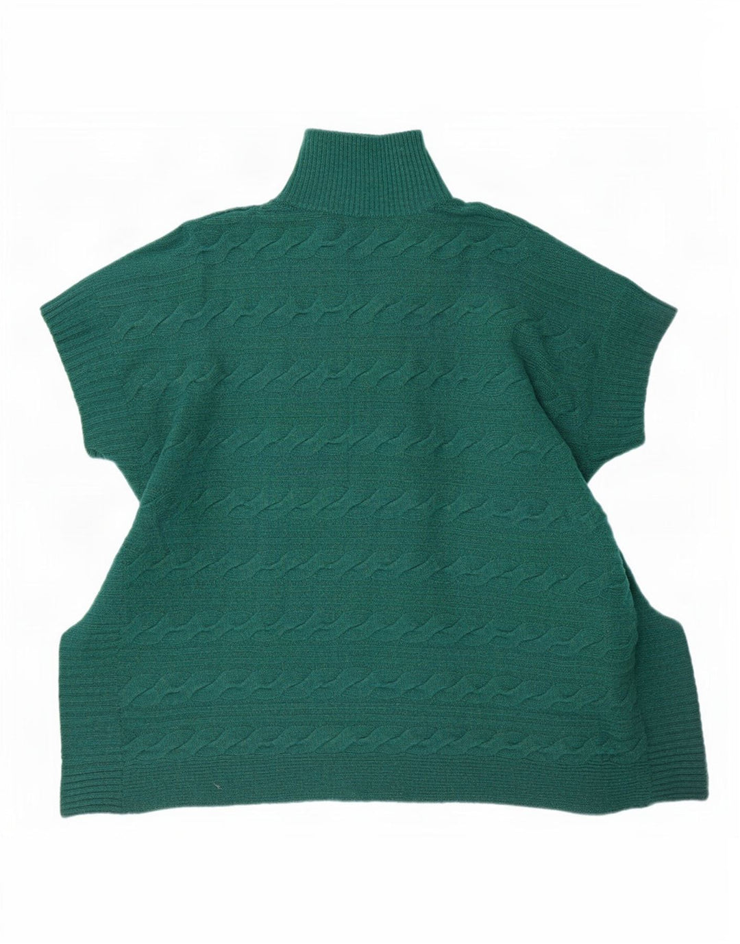 Cárdigan tipo poncho para mujer de White Stuff, talla única, lana de cordero moteada en verde
