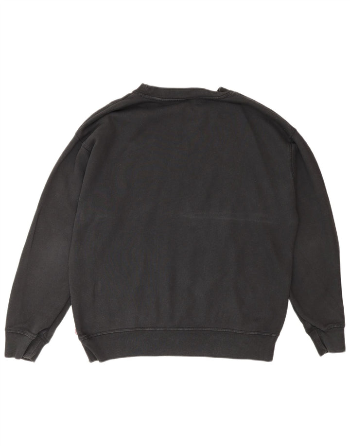 Levi's Sudadera extragrande con gráfico para mujer, talla 40, algodón negro mediano