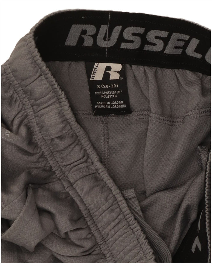 Russell Athletic - Pantalones cortos deportivos para hombre (poliéster), color gris