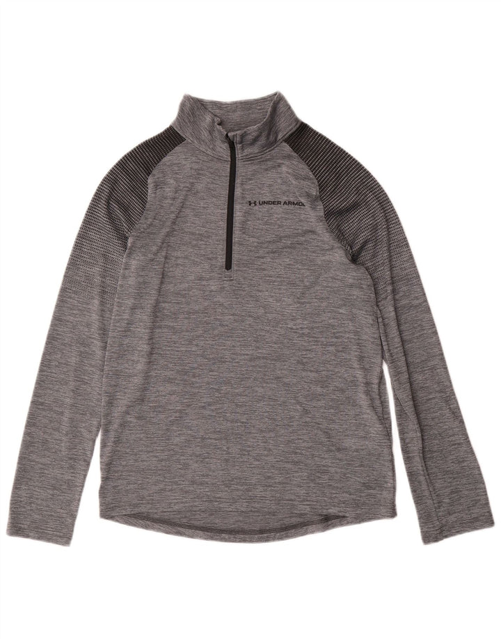 UNDER ARMOUR Chándal tipo jersey para niños de 11 a 12 años, talla grande, gris a rayas