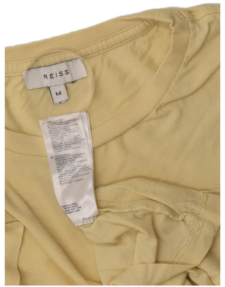 Camiseta Reiss Hombre Top Medium Amarillo Algodón