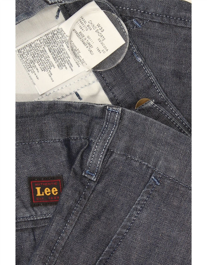 Pantalones cortos chinos Lee para hombre W33 Algodón azul marino mediano