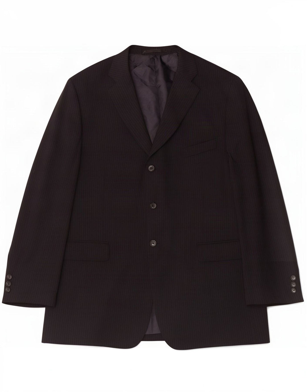 Marks & Spencer Chaqueta tipo blazer de 3 botones para hombre UK 46 XL Azul marino a rayas