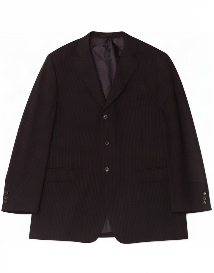 Marks & Spencer Chaqueta tipo blazer de 3 botones para hombre UK 46 XL Azul marino a rayas