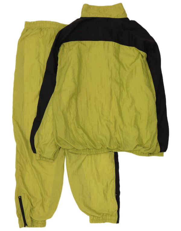 Chándal completo vintage para hombre XL Nylon color block amarillo