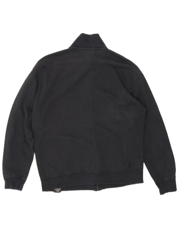 Puma Mens Graphic Chándal Top Chaqueta Grande Negro