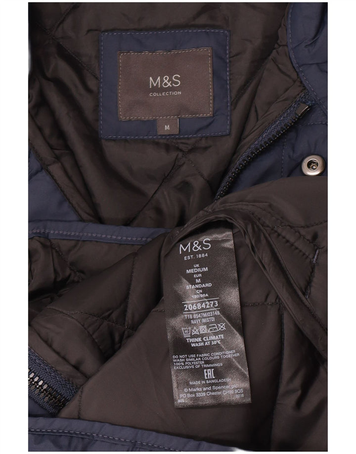Marks & Spencer Chaqueta acolchada para hombre UK 38 Mediana Azul marino Poliéster