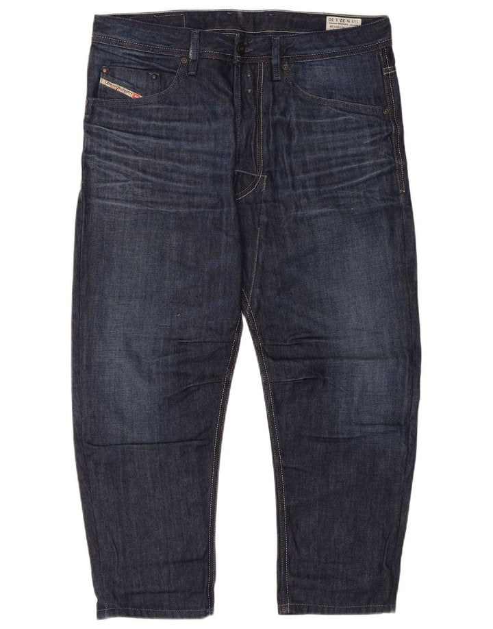 Diesel Zanahoria Regular Capri Jeans para Hombre W32 L22 Algodón Azul Marino
