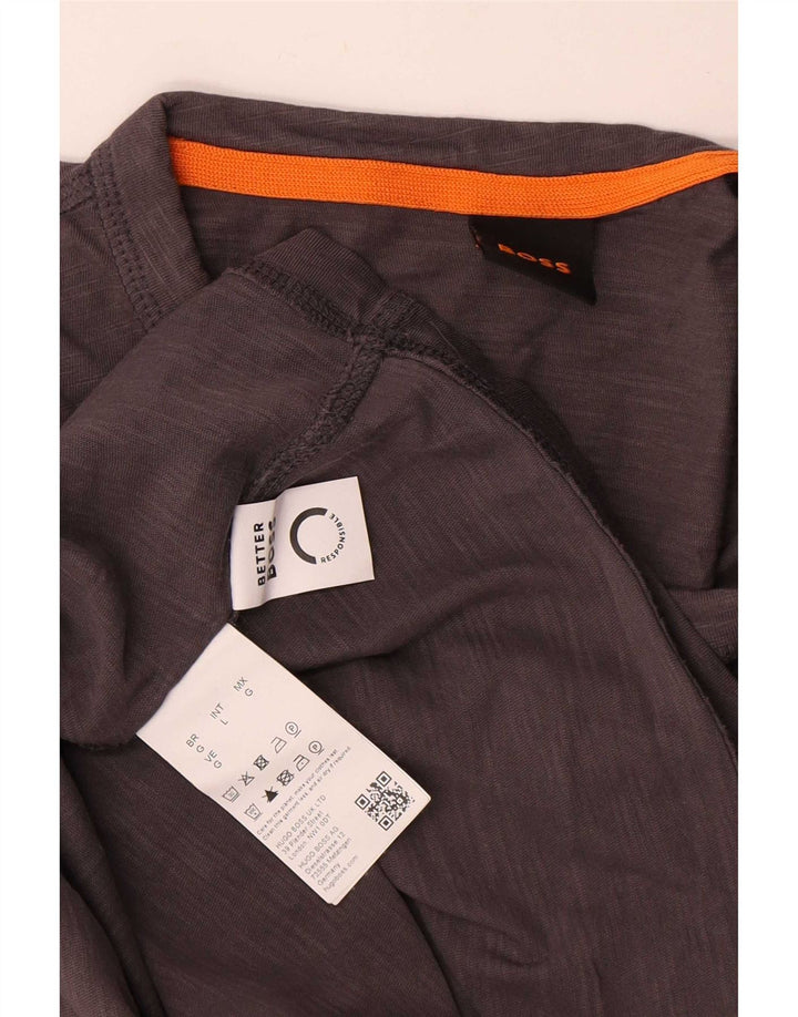 Hugo Boss Hombre Camiseta Top Grande Gris Algodón