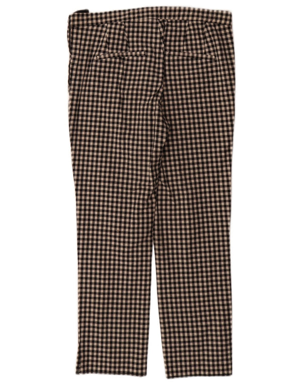 Zara Mujer Trafaluc Slim Casual Pantalones Medium W28 L28 Black Gingham