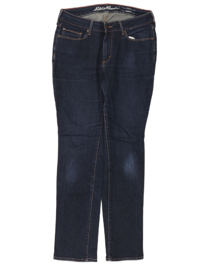 Eddie Bauer Jeans rectos para mujer US 8 Medium W29 L29 Azul marino Algodón