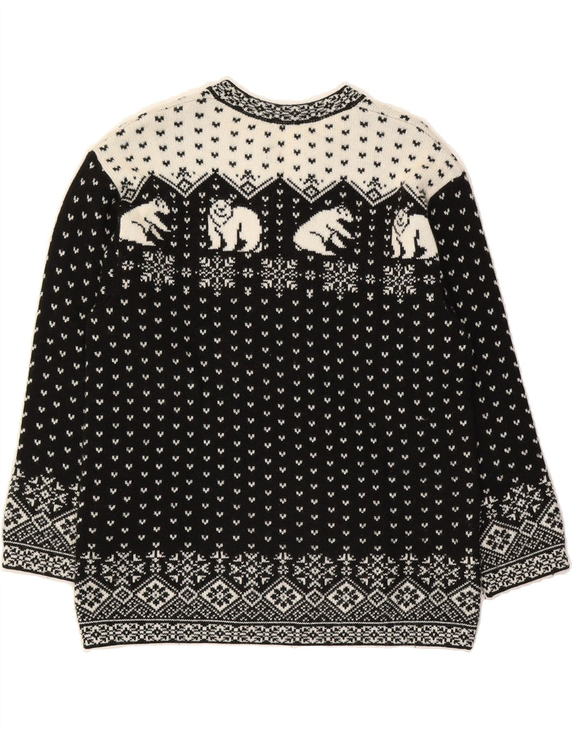 NIK GEORGE Womens Crew Neck Jumper Sweater UK 16 Large Black Winter Vintage Nik George and Second-Hand Nik George from Messina Hembry 