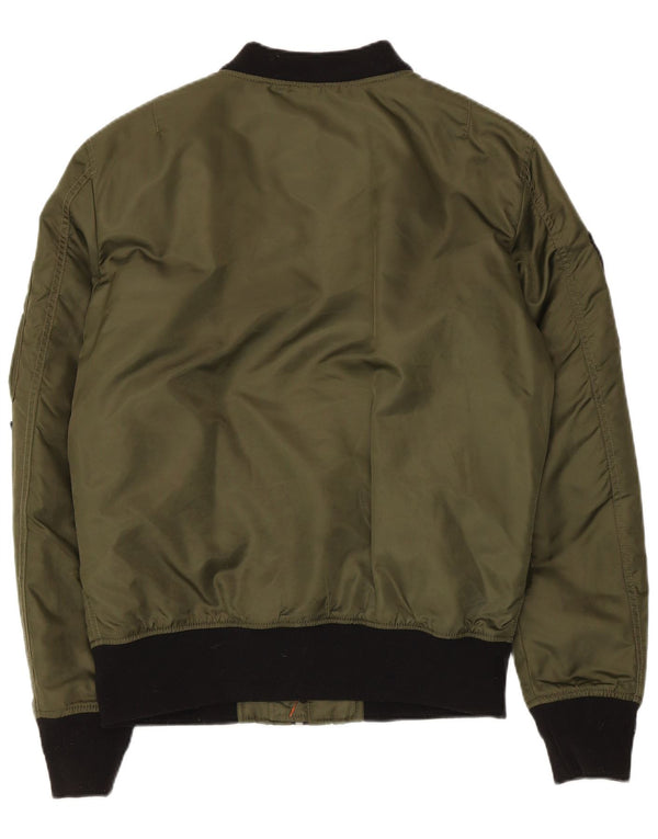 Superdry Chaqueta Bomber Militar Para Hombre UK 38 Medium Caqui Nylon