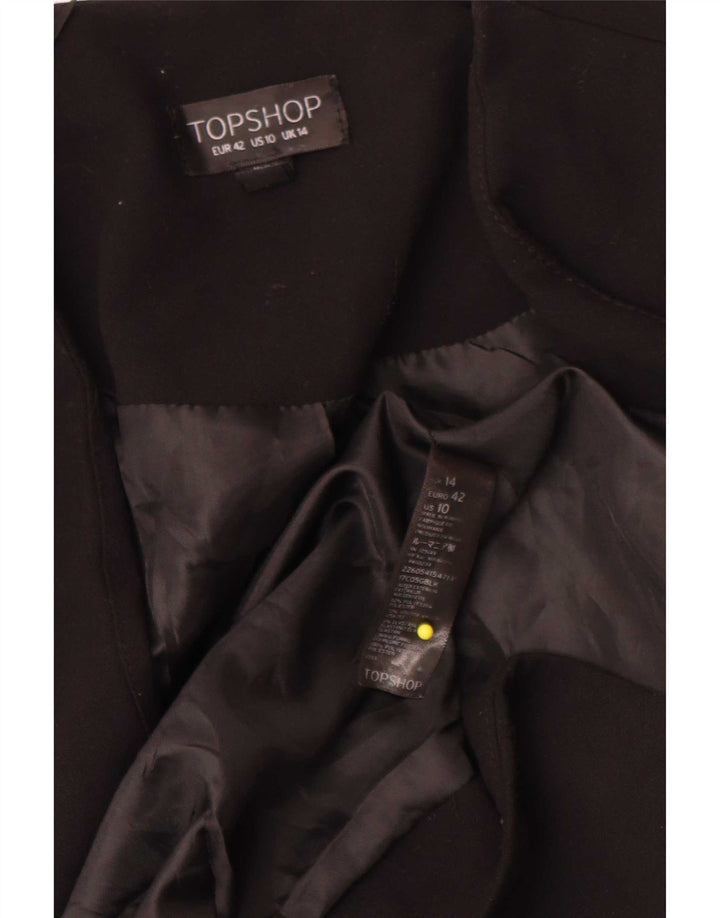 Topshop Chaqueta tipo blazer para mujer UK 44 Grande Poliéster negro