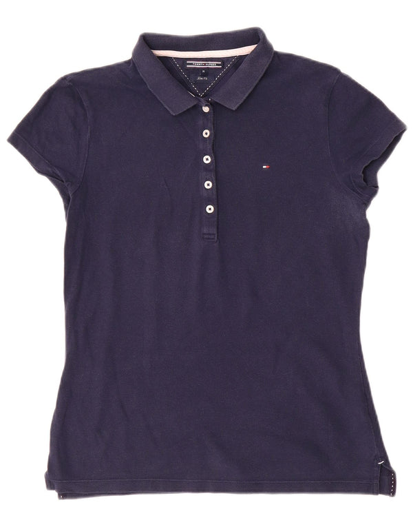Tommy Hilfiger Polo Slim Fit para Mujer UK 12 Medium Azul Marino Algodón