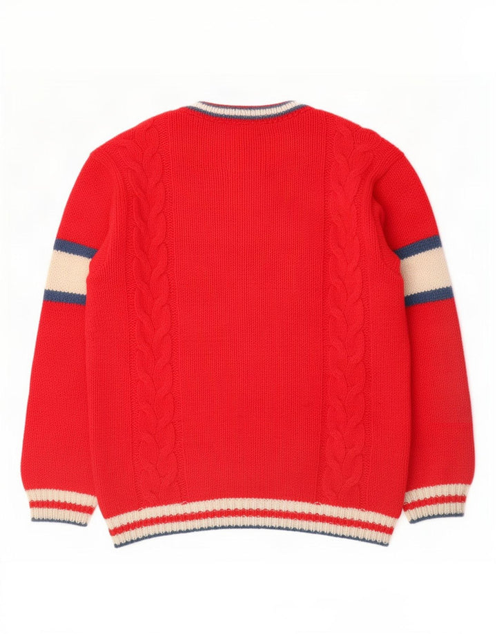 Foxhound Hombre Jersey Gráfico Con Cuello En V Color Block Rojo Medio