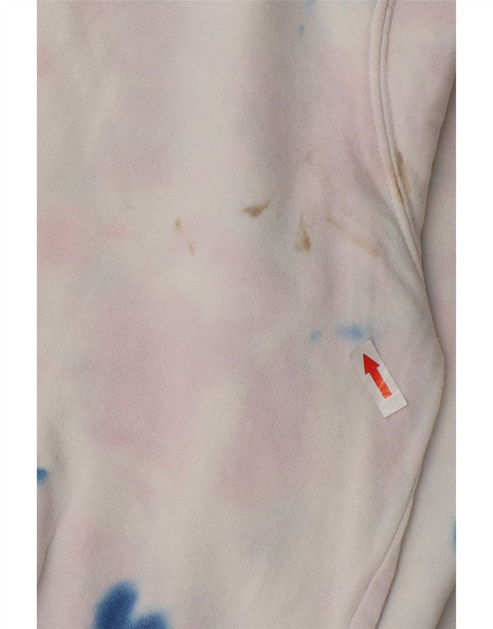 Ellesse Sudadera gráfica para mujer Jumper UK 12 Medium White Tie Dye Algodón
