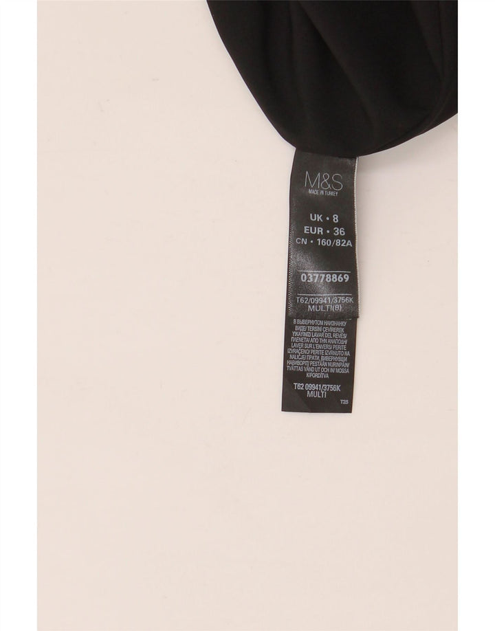 Marks & Spencer Vestido acampanado para mujer UK 8 Pequeño Poliéster multicolor