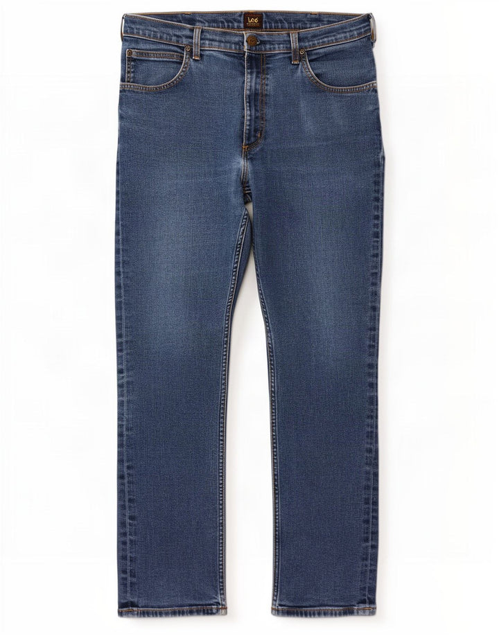 Lee Vaqueros Rectos Brooklyn Para Hombre W36 L32 Algodón Azul