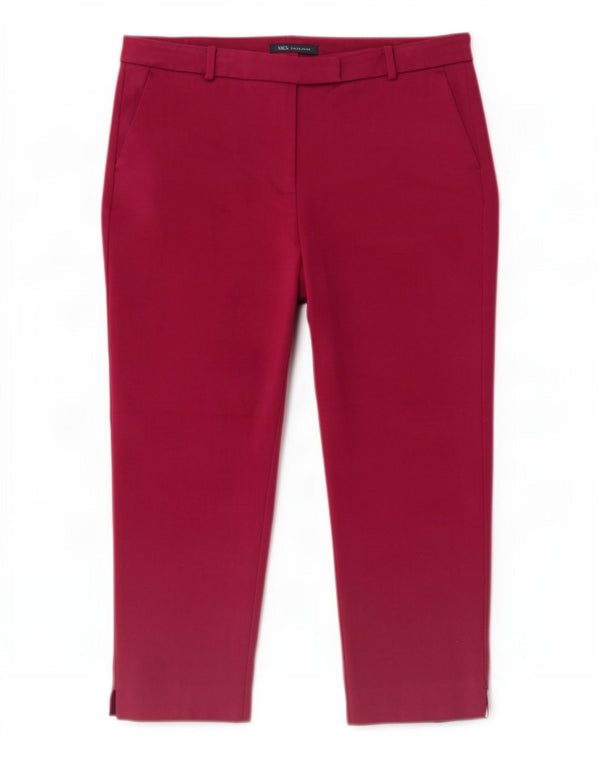 Marks & Spencer Pantalones cortos ajustados para mujer UK 46 Large W38 L24 Granate