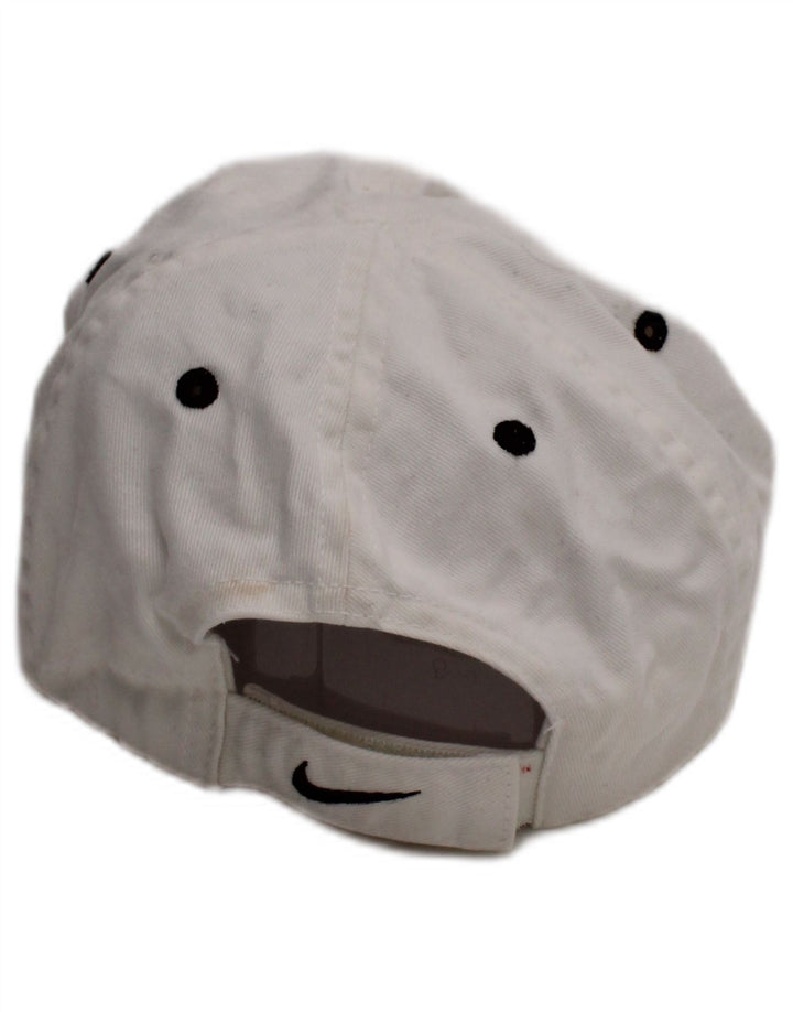Nike Gorra de béisbol para niños de 7 a 8 años, talla pequeña/mediana, algodón blanco