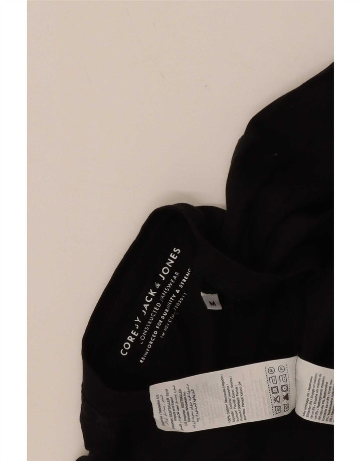 Jack & Jones Camiseta gráfica para hombre de manga larga de algodón negro mediano