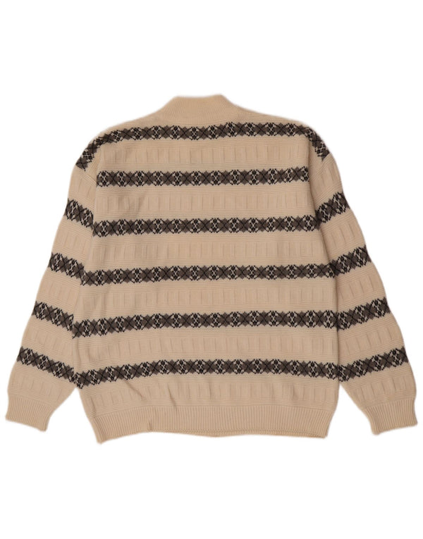Suspense Jersey de cuello alto para hombre IT 52 Large Off White Lana a rayas