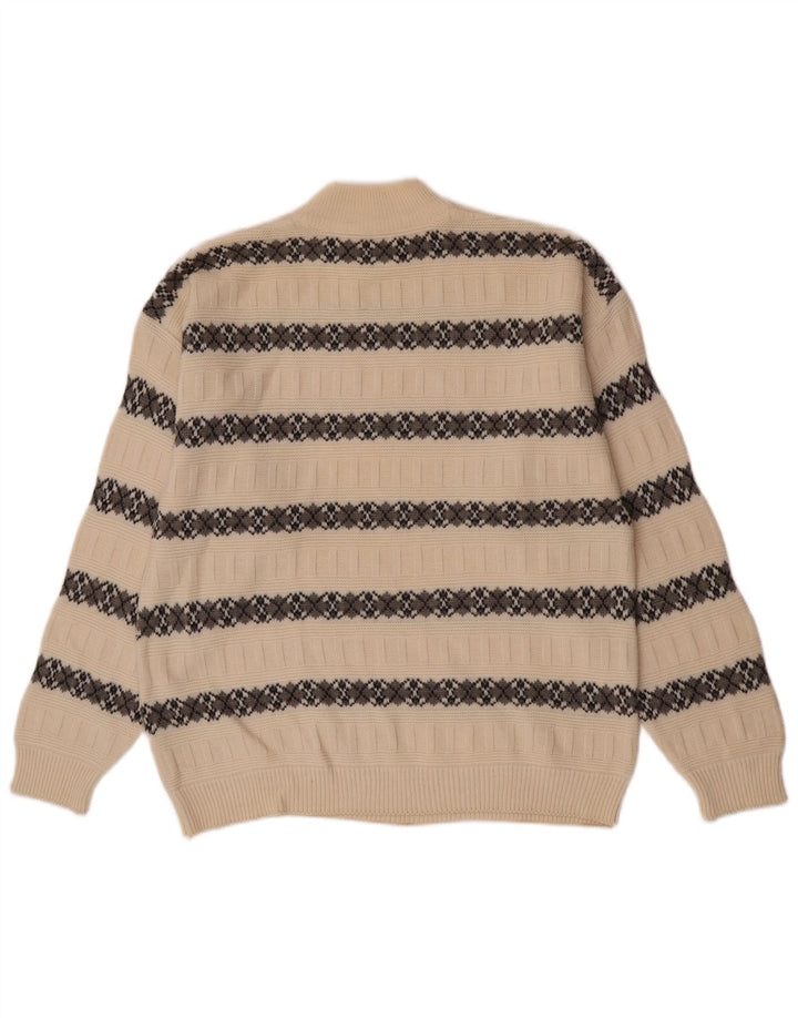 Suspense Jersey de cuello alto para hombre IT 52 Large Off White Lana a rayas