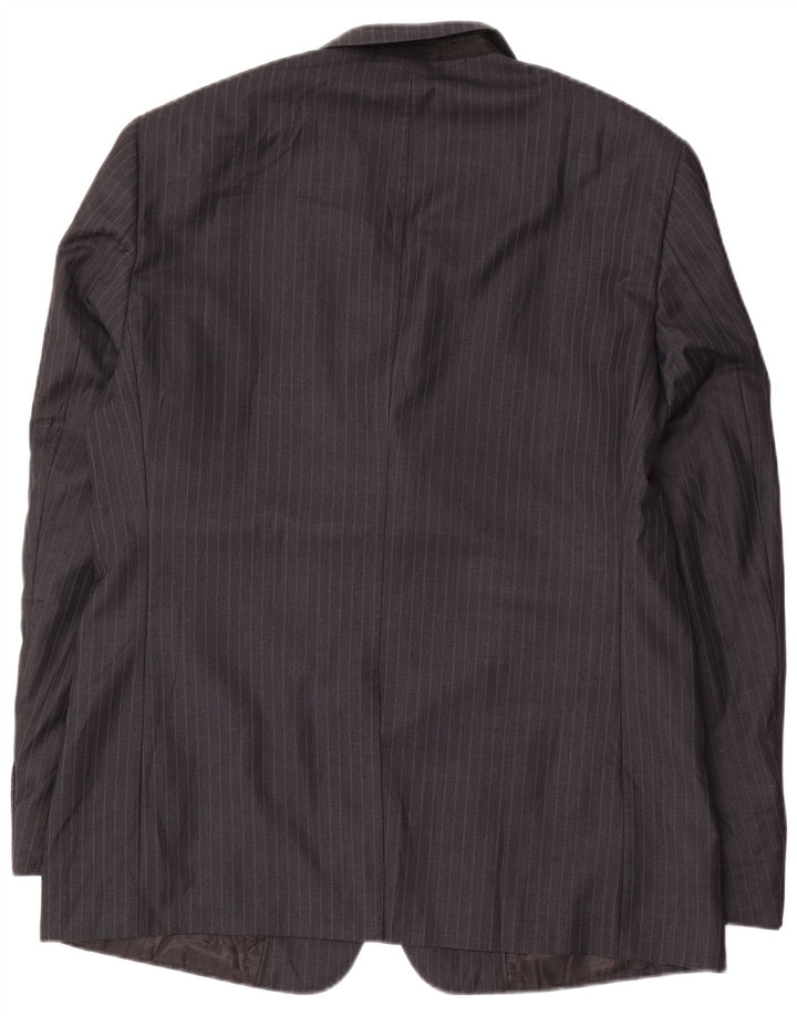 Giorgio Santi Traje de 2 piezas con 3 botones para hombre IT 52 XL W34 L33 rayas negras