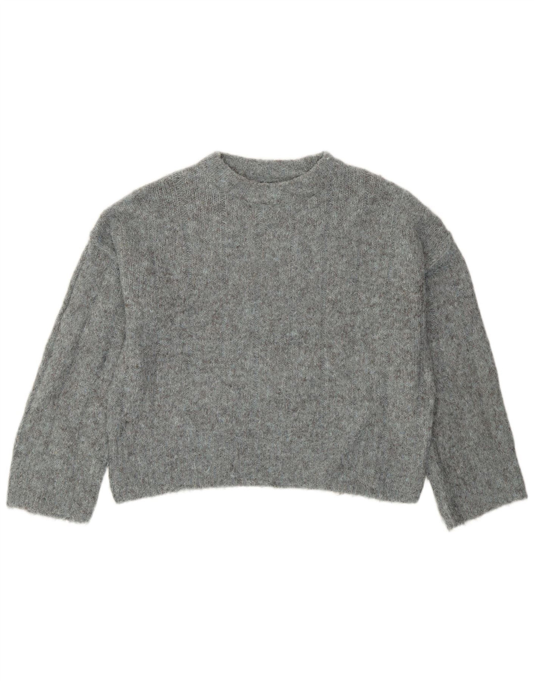 Topshop Jersey extragrande con cuello redondo para mujer UK 6 XS Poliéster gris