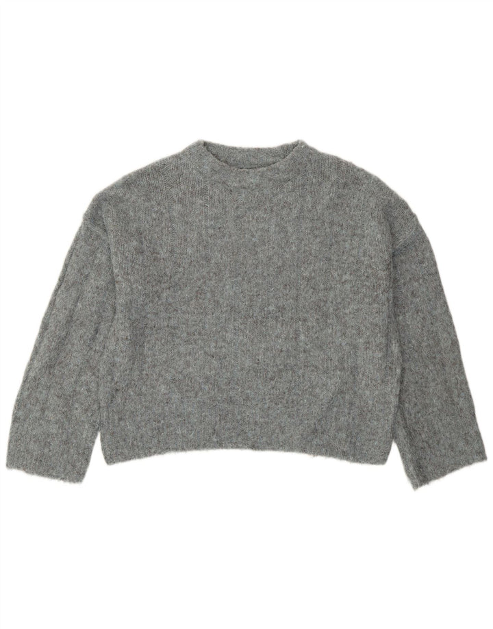 Topshop Jersey extragrande con cuello redondo para mujer UK 6 XS Poliéster gris