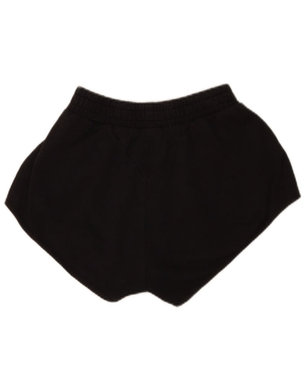 Gymshark Pantalones cortos deportivos de ajuste relajado para mujer UK 6 XS Negro Algodón Deportes