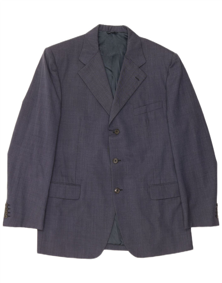 Burberry Chaqueta tipo blazer de 3 botones para hombre IT 54 Grande Lana azul marino