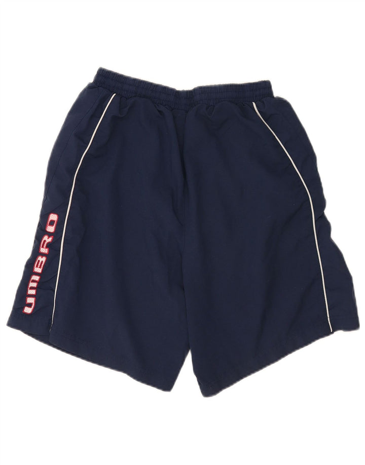 Pantalones cortos deportivos con gráficos Umbro para hombre Poliéster azul marino mediano