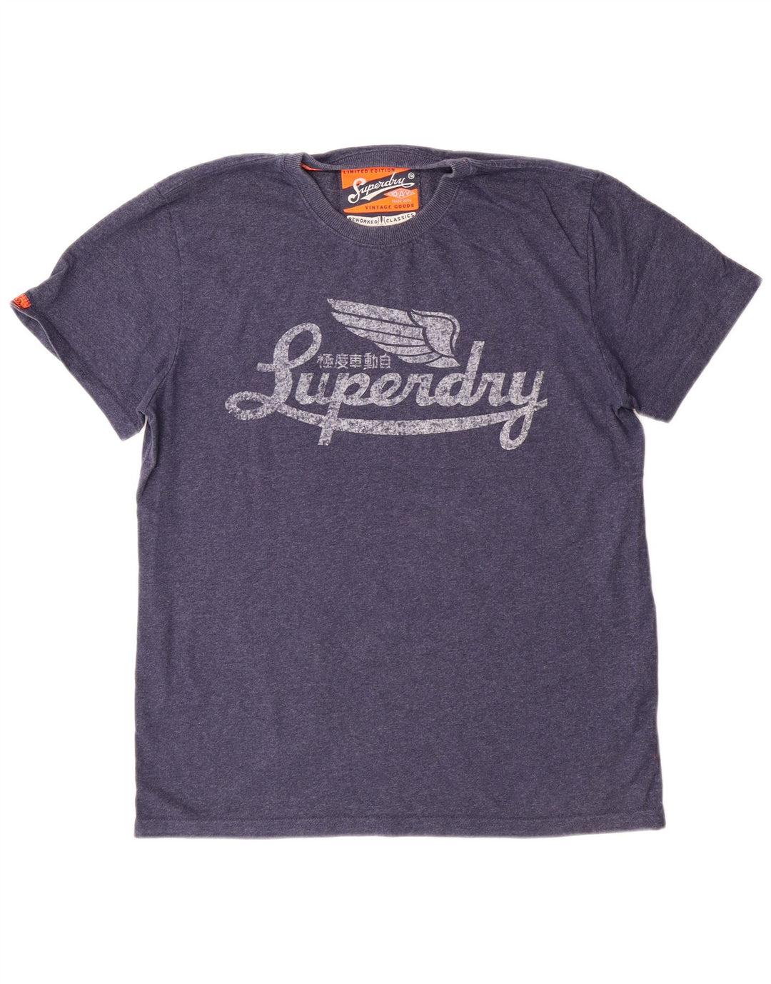 Camiseta Superdry Mujer Graphic Top XL Azul Marino Algodón