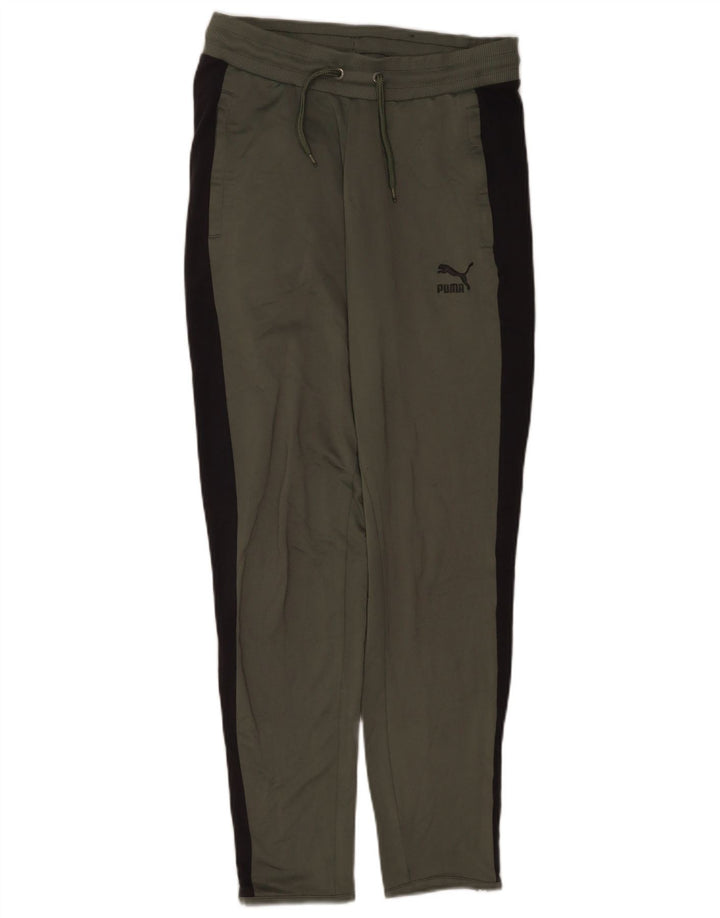 Puma Pantalones De Chándal Para Hombre Pequeños Gris Colorblock Poliéster