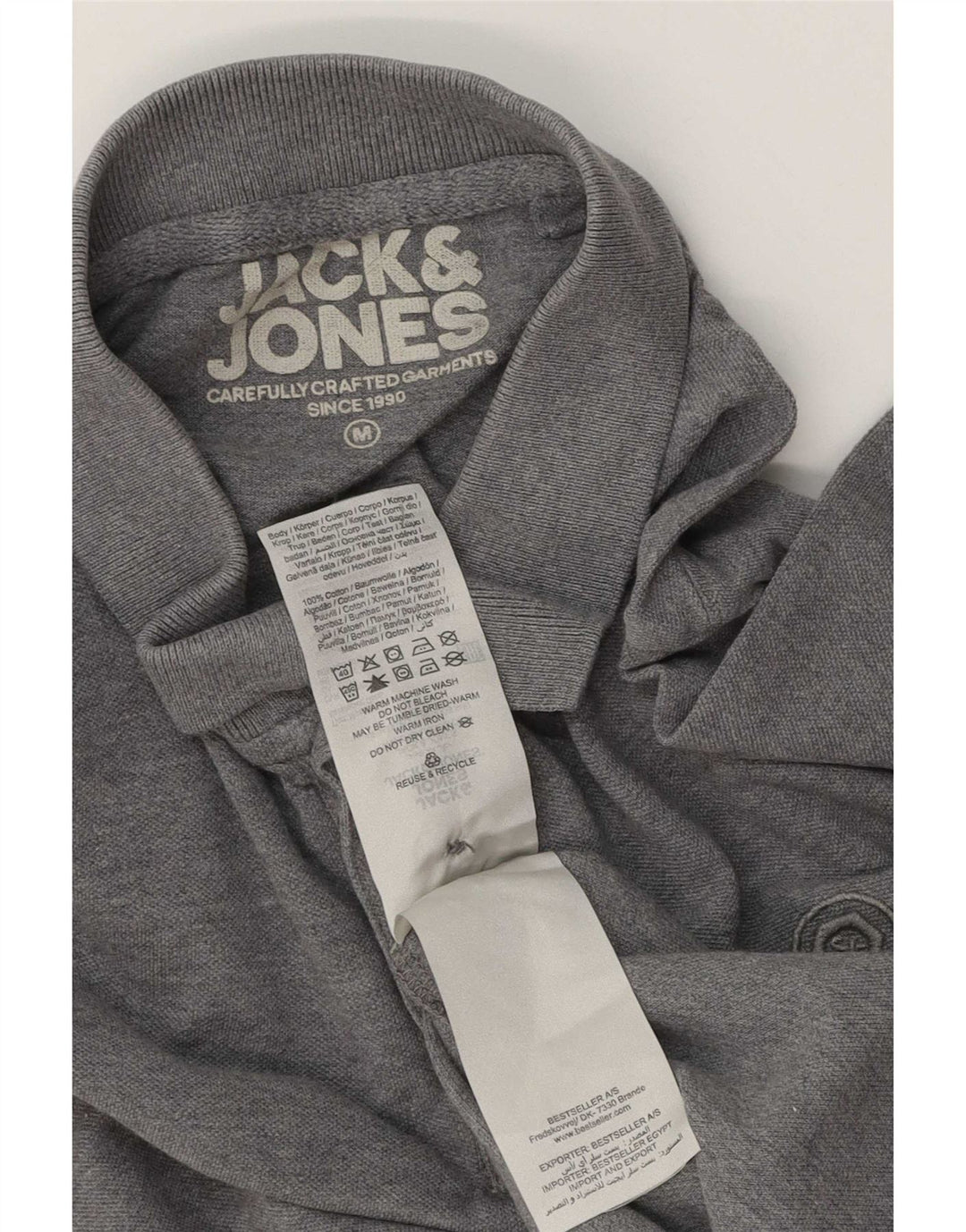 Polo Jack & Jones Hombre De Algodón Moteado Gris Medio